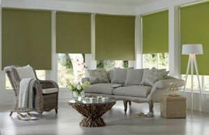 green roller blinds