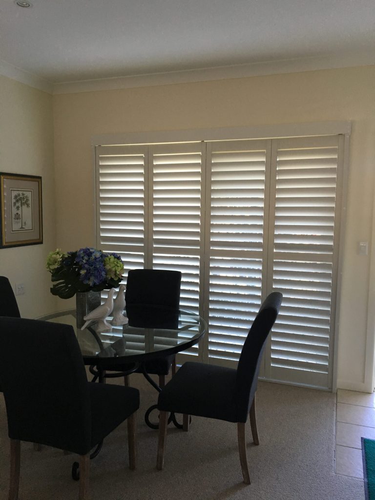 shutters in a dining room