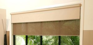 dual roller blinds in a kitchen