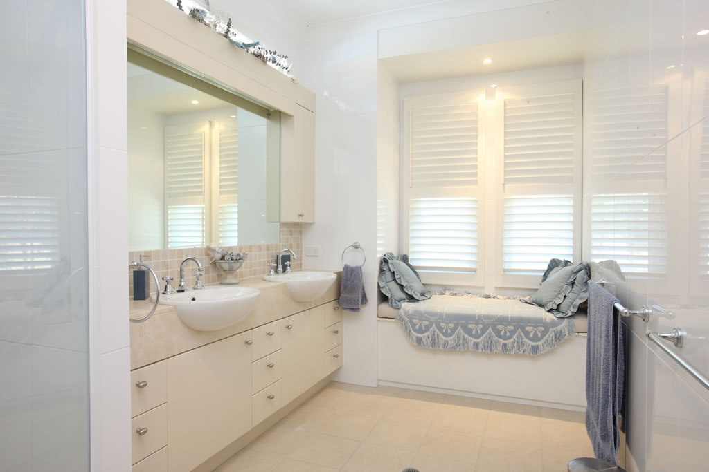 PVC shutters in a bathroom